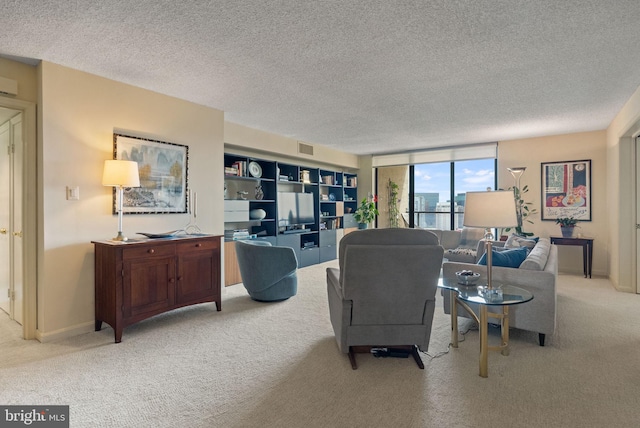 1101 S Arlington Ridge Rd Unit 1107, Arlington, VA 22202 - living area with light colored carpet and a textured ceiling