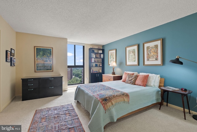 1101 S Arlington Ridge Rd Unit 1107, Arlington, VA 22202 - bedroom featuring light colored carpet, a textured ceiling, and baseboards