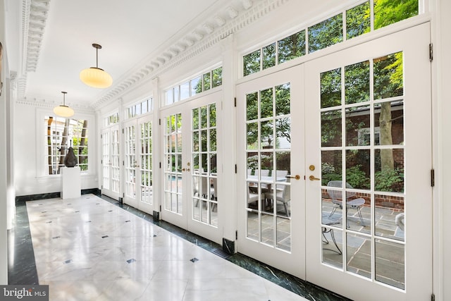 304 S Saint Asaph St, Alexandria, VA 22314 - entryway featuring french doors and ornamental molding