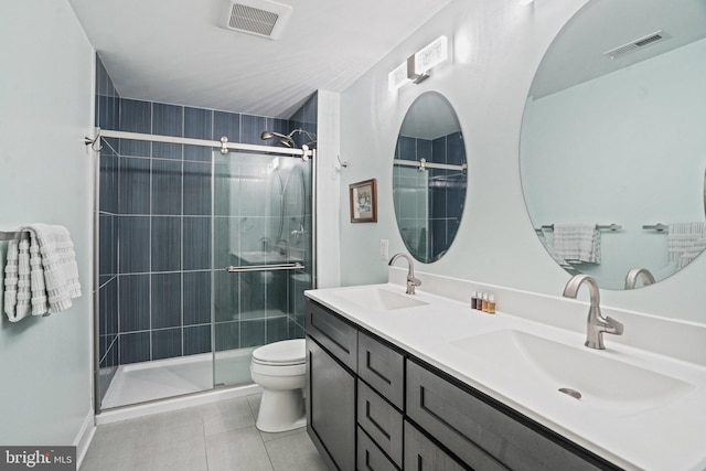 full bath featuring visible vents, tile patterned flooring, and a sink