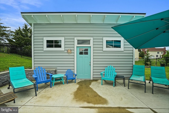 exterior space with fence