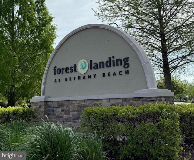 view of community sign