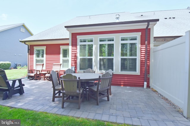 view of patio with outdoor dining space