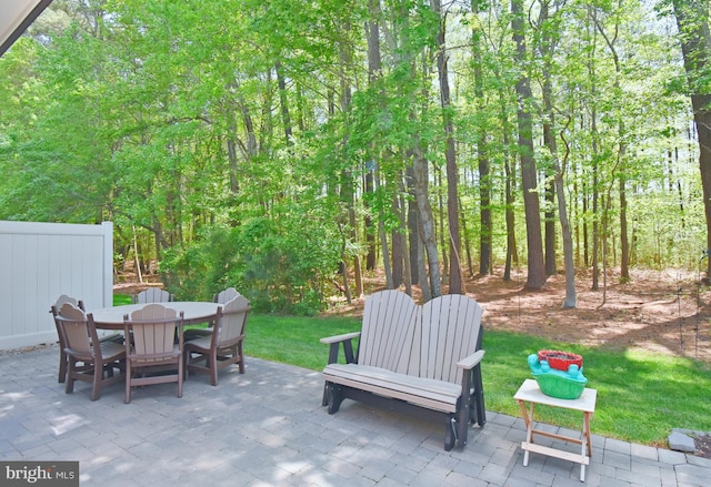 view of patio / terrace with outdoor dining space