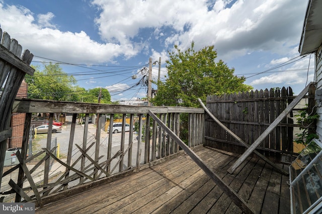 view of wooden terrace