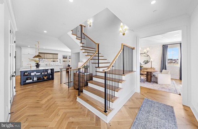 76 Filly Ln, Lewes, DE 19958 - staircase with recessed lighting and baseboards