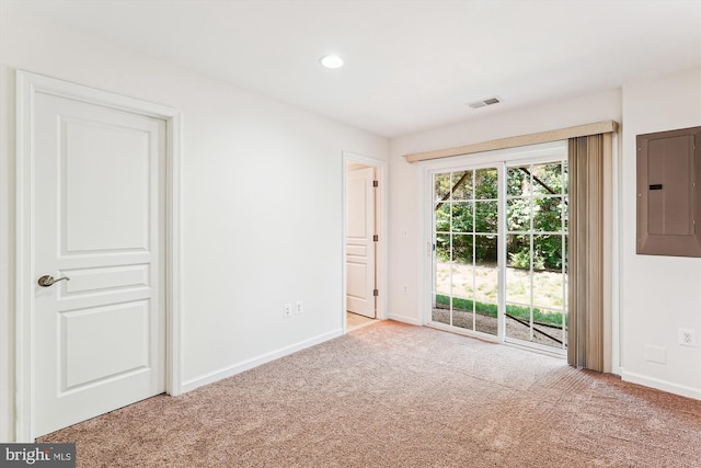 8210 Heritage Crossing Ct, Manassas, VA 20109 - spare room with electric panel, carpet, baseboards, and recessed lighting