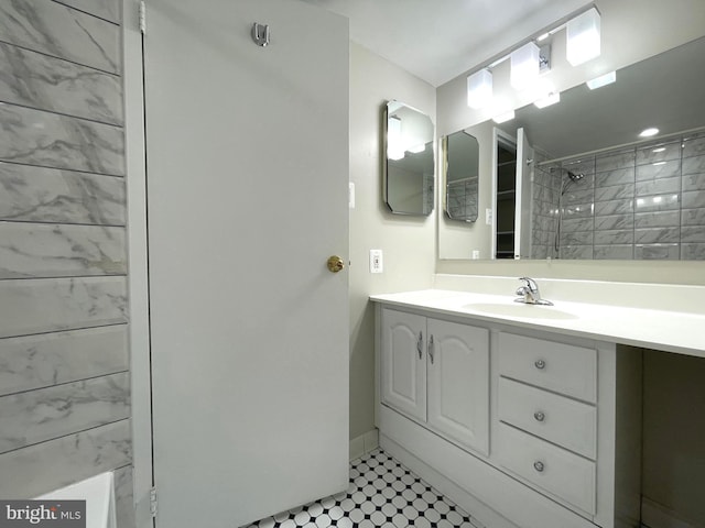 200 N Pickett St Unit 1412, Alexandria, VA 22304 - bathroom with vanity and a tile shower