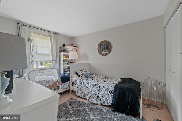 view of carpeted bedroom