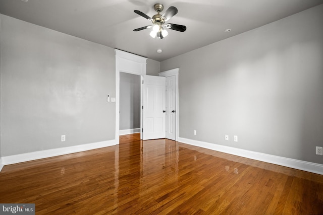 3700 13th St NW, Washington, DC 20010 - empty room featuring a ceiling fan and wood finished floors