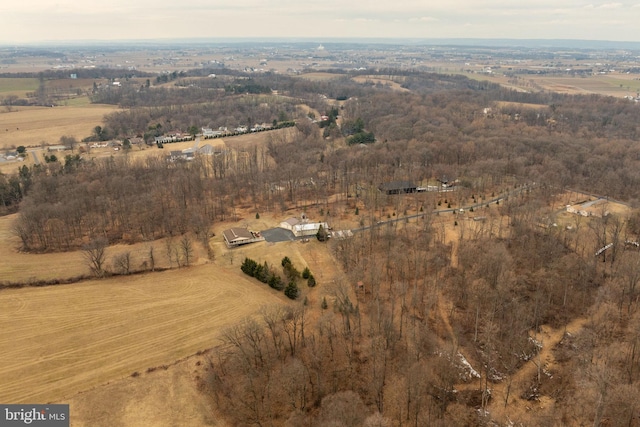 drone / aerial view featuring a rural view