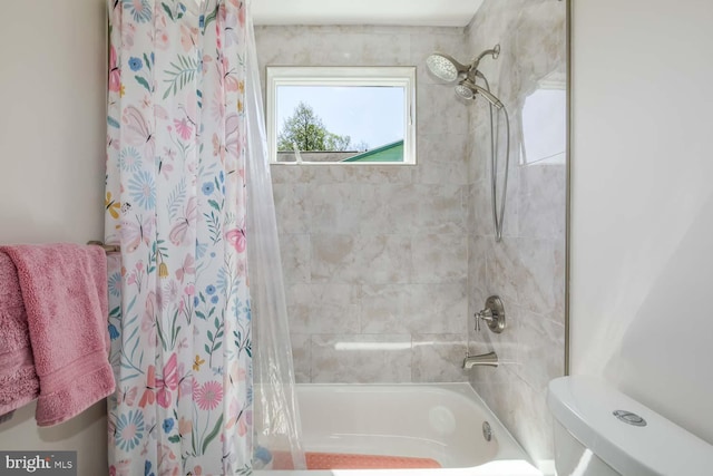 5116 Lawton Dr, Bethesda, MD 20816 - bathroom featuring shower / tub combo and toilet