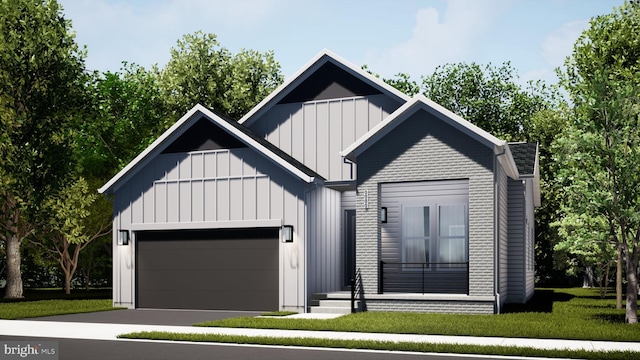 103 Wagtail Ln, Winchester, VA 22603 - modern farmhouse featuring a garage, board and batten siding, driveway, and a front yard