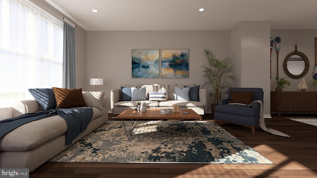 2555 Riva Rd, Annapolis, MD 21401 - living room featuring wood finished floors and recessed lighting