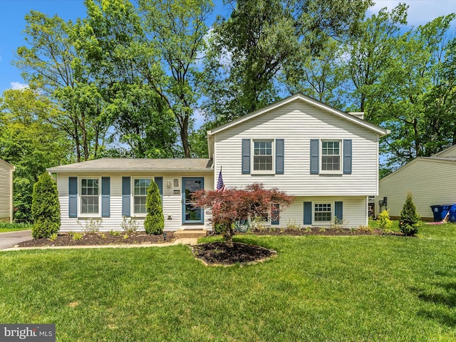 10109 Peanut Mill Dr, Gaithersburg, MD 20882 - split level home featuring a front lawn
