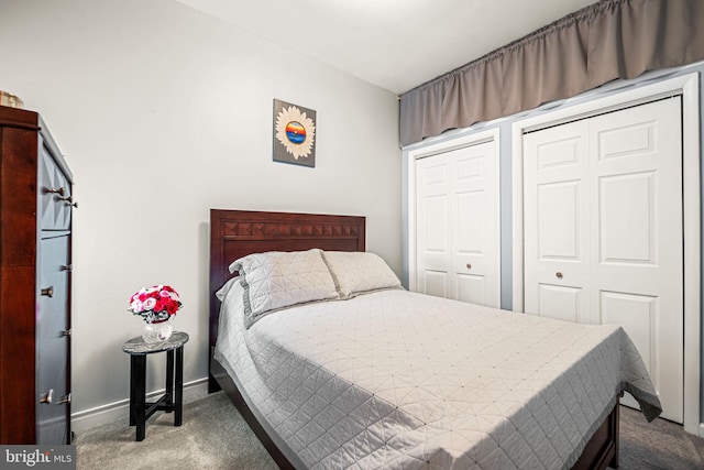 1223 Fitzgerald St, Philadelphia, PA 19148 - bedroom with carpet, two closets, and baseboards