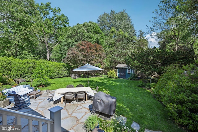 835 Beechwood Rd, Havertown, PA 19083 - view of patio featuring an outdoor hangout area and area for grilling