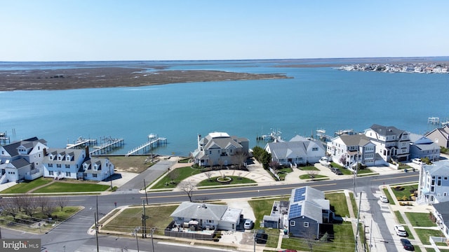 1306 Bayshore Ave, Brigantine, NJ 08203 - aerial view with a water view and a residential view