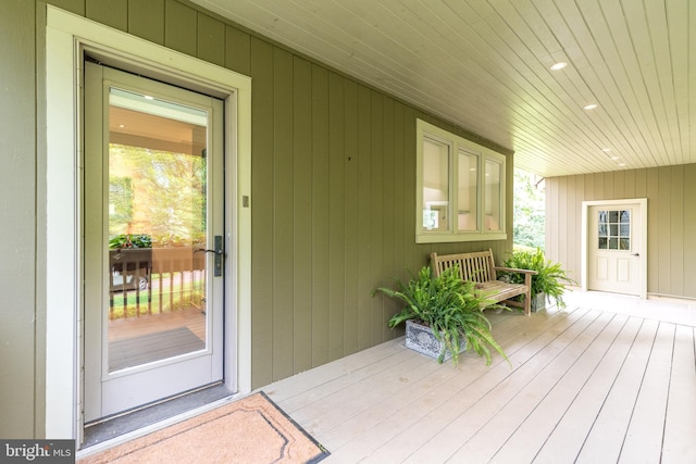 view of doorway to property