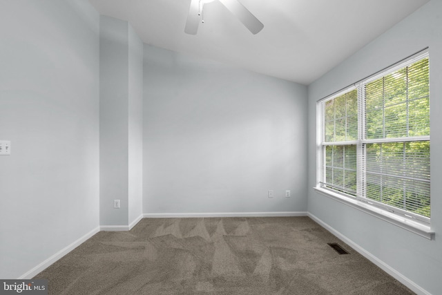 2204 Commissary Cir, Odenton, MD 21113 - carpeted spare room featuring plenty of natural light, ceiling fan, and baseboards