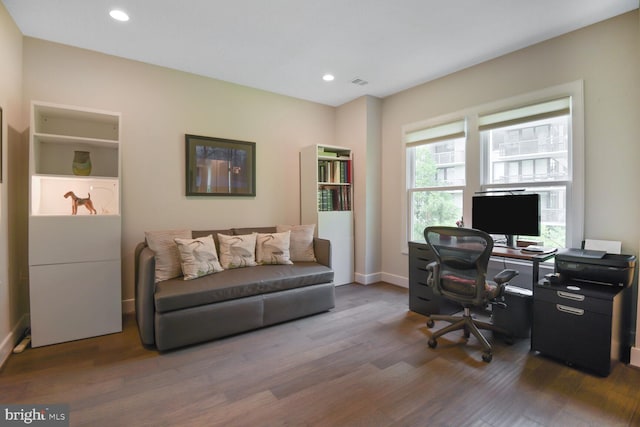 1516 16th Ct N, Arlington, VA 22209 - office space with wood finished floors, baseboards, and recessed lighting