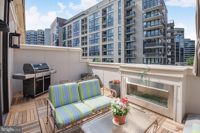 1516 16th Ct N, Arlington, VA 22209 - balcony with grilling area and a city view