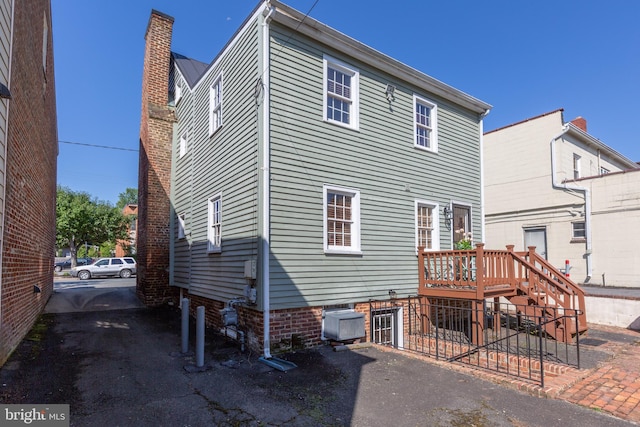 513 Princess Anne St, Fredericksburg, VA 22401 - back of house featuring a deck and stairway
