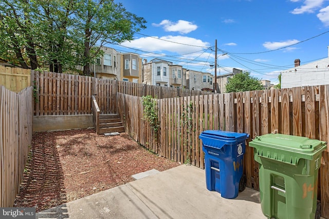 1414 N Bethel St, Baltimore, MD 21213 - view of patio / terrace featuring a residential view and a fenced backyard