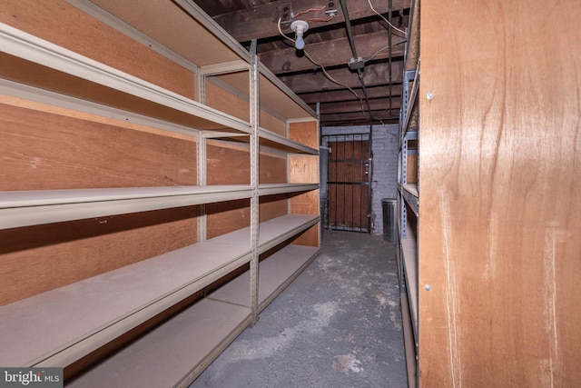 view of storage area