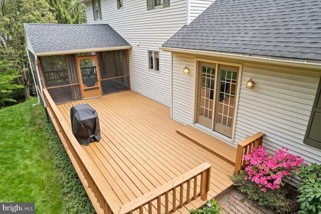 3161 Grande Oak Pl, Lancaster, PA 17601 - deck featuring a sunroom and grilling area