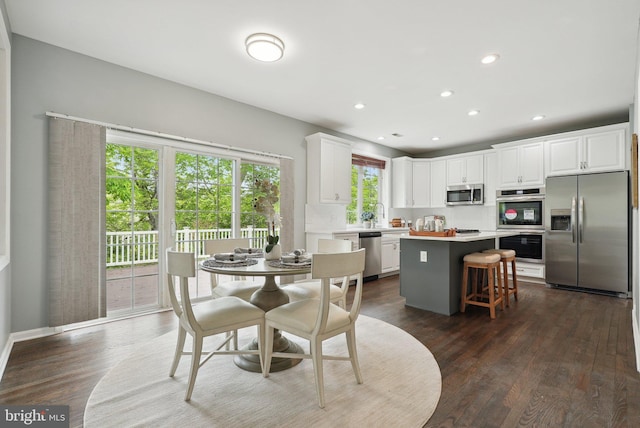 51 Knickerbocker Ln, Malvern, PA 19355 - dining space featuring dark wood-type flooring and recessed lighting