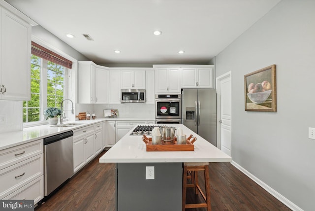 51 Knickerbocker Ln, Malvern, PA 19355 - kitchen featuring stainless steel appliances, a sink, white cabinetry, and recessed lighting