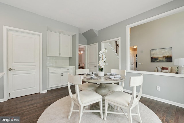 51 Knickerbocker Ln, Malvern, PA 19355 - dining area with dark wood-type flooring and baseboards