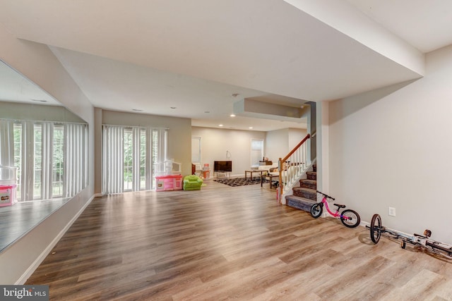 51 Knickerbocker Ln, Malvern, PA 19355 - exercise room featuring wood finished floors and recessed lighting