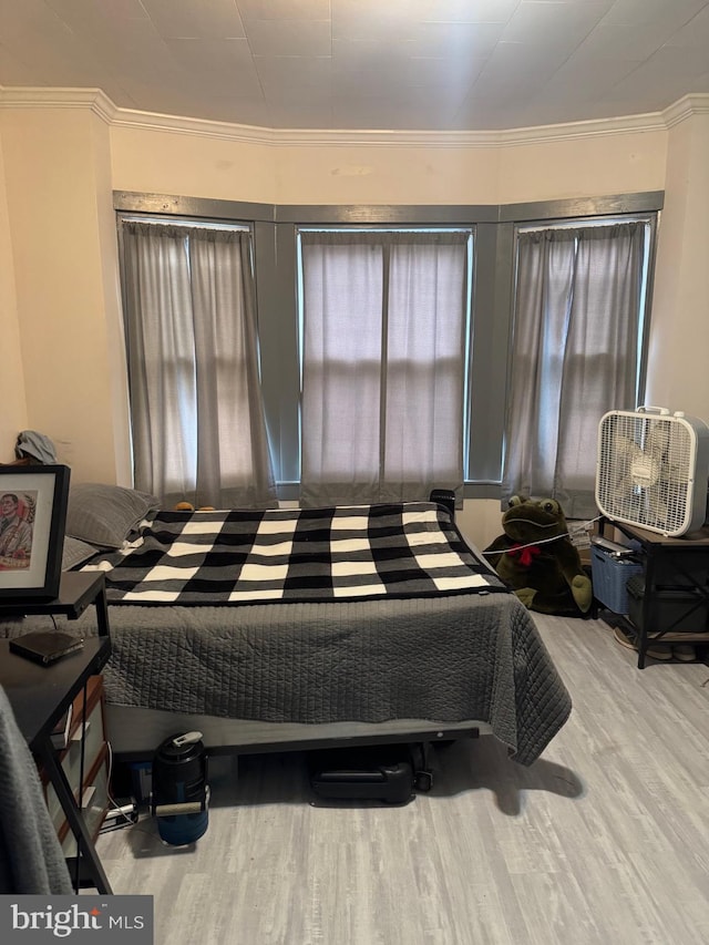 907 Birch St, Reading, PA 19604 - bedroom featuring wood finished floors and crown molding
