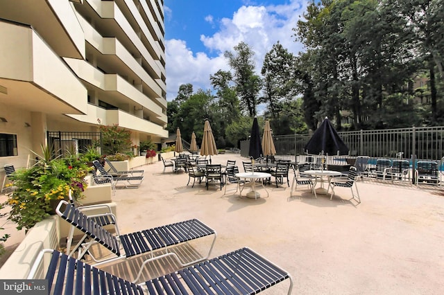 view of patio / terrace with fence