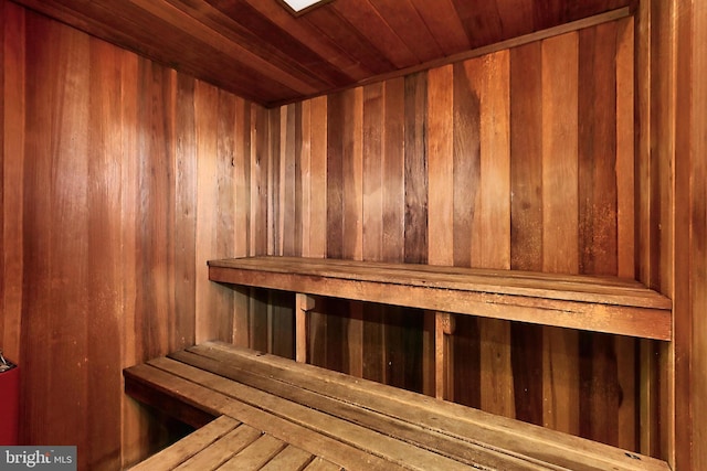 view of sauna
