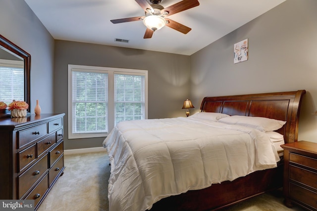 9124 Back Drop Dr, Perry Hall, MD 21128 - bedroom featuring light colored carpet, baseboards, and ceiling fan
