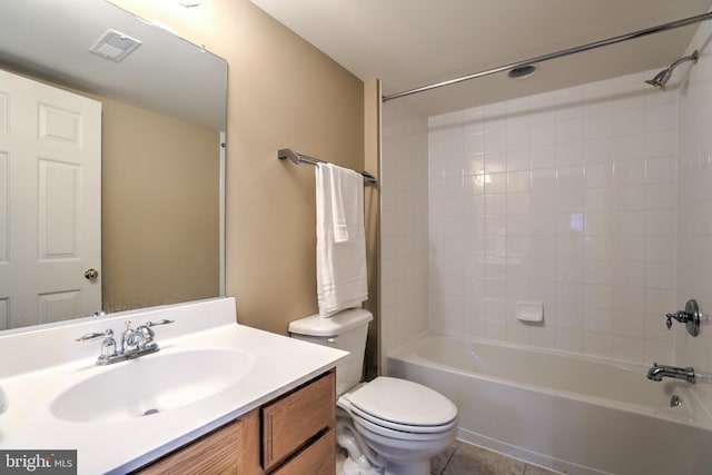 9124 Back Drop Dr, Perry Hall, MD 21128 - bathroom with vanity, shower / tub combination, and toilet