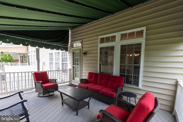 9124 Back Drop Dr, Perry Hall, MD 21128 - wooden deck with an outdoor living space