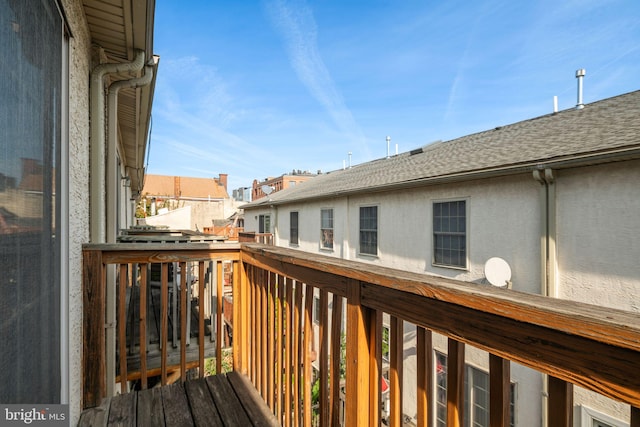 balcony featuring a residential view