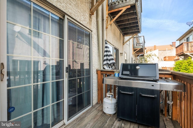 view of patio / terrace with a balcony