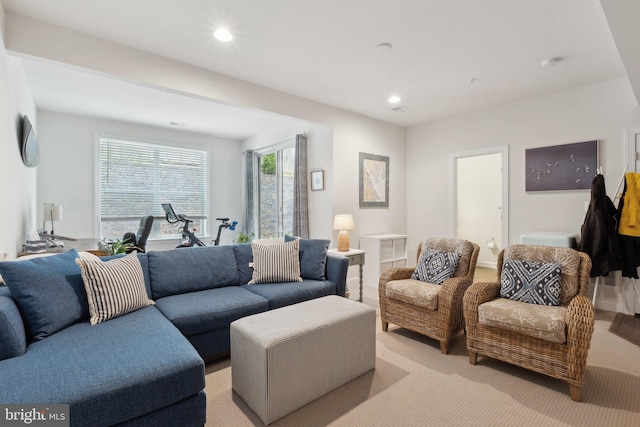 29 Enclave Ct, Annapolis, MD 21403 - living area featuring light carpet and recessed lighting