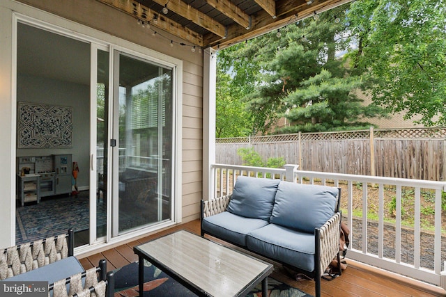 29 Enclave Ct, Annapolis, MD 21403 - wooden deck with fence and an outdoor hangout area
