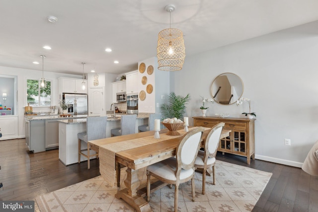 29 Enclave Ct, Annapolis, MD 21403 - dining area with recessed lighting, hardwood / wood-style floors, and baseboards