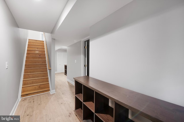 903 R St NW Unit 1, Washington, DC 20001 - interior space with baseboards, light wood-type flooring, and stairs