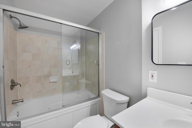 903 R St NW Unit 1, Washington, DC 20001 - bathroom with vanity, combined bath / shower with glass door, and toilet