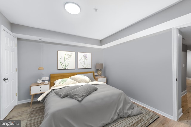 903 R St NW Unit 1, Washington, DC 20001 - bedroom featuring baseboards and light wood-style flooring