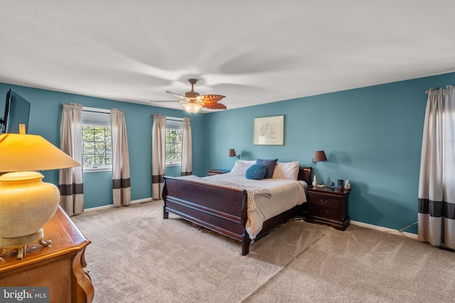 22 Cochise Cir, Medford Lakes, NJ 08055 - carpeted bedroom with baseboards and ceiling fan
