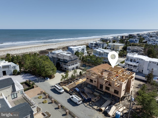 129-C Long Beach Blvd, Long Beach Township, NJ 08008 - bird's eye view featuring a water view and a beach view